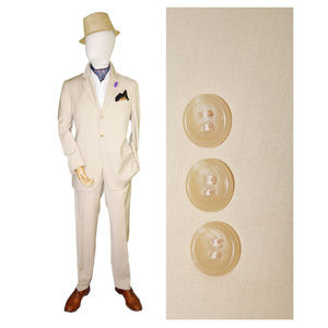 JACK VICTOR COLLECTION 42R 36W KHAKI BEIGE SUIT